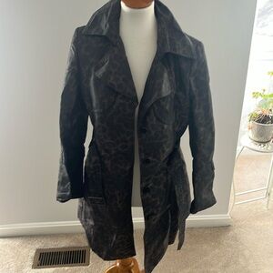 Alfani leopard trench coat size XS